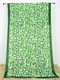 Digital Printed Calligraphy Silk Dupatta For Girls