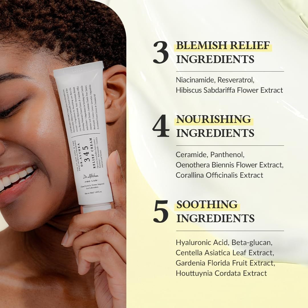 Dr Althea 345 Relief Cream Gentle Care Soothing Formula Durable Quality And Comfortable Use For Daily Skin Care - 50ML