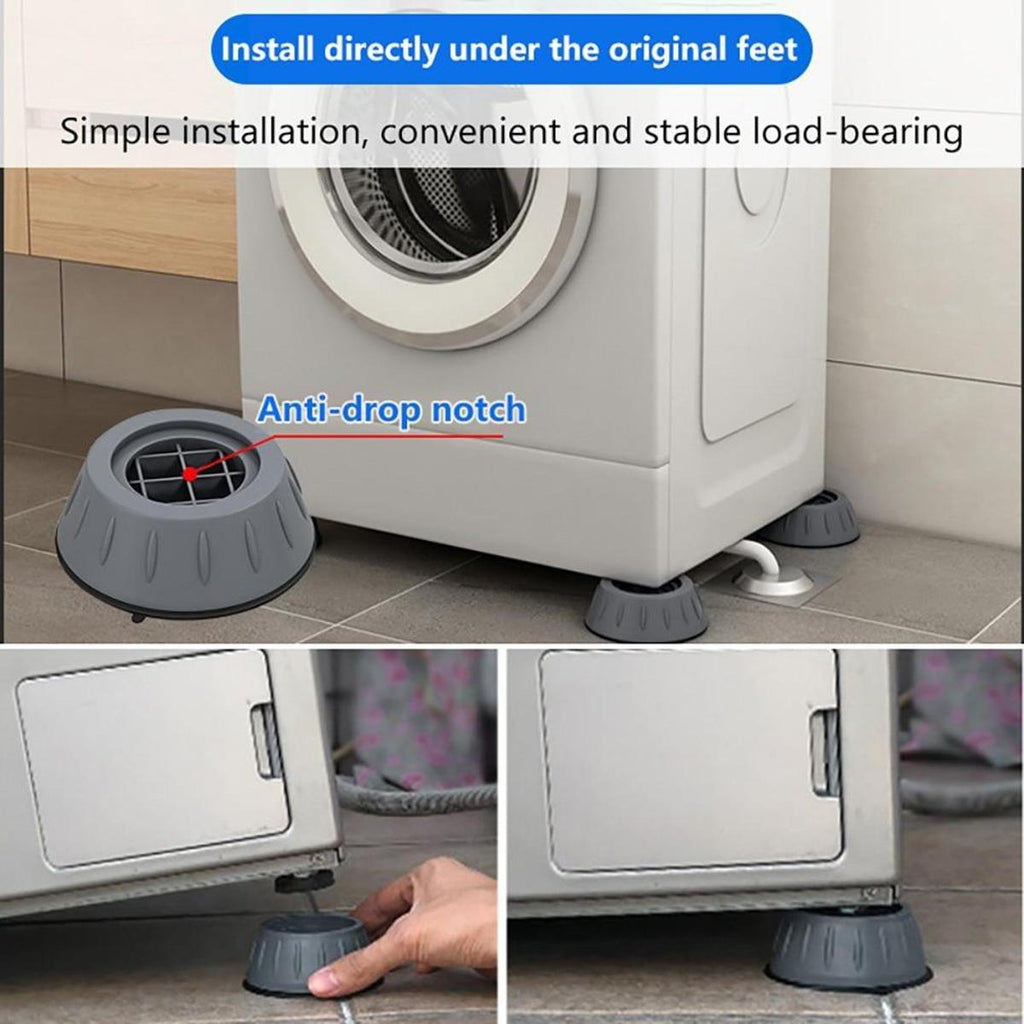 4Pcs Universal Anti-Vibration Feet Pads �Non-Slip Rubber Mats for Washing Machines, Dryers, Refrigerators & Furniture | Noise & Shake Reduction ( Medium)