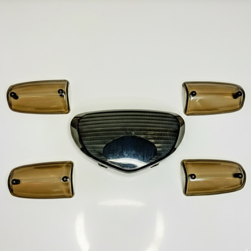 Indicator Cover & Backlight Cover for 70cc Bikes �Crystal White