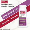 Bioblas Collagen + Keratin Hair Loss Herbal Shampoo �Anti-Hair Fall & Volumizing Formula (360ml)