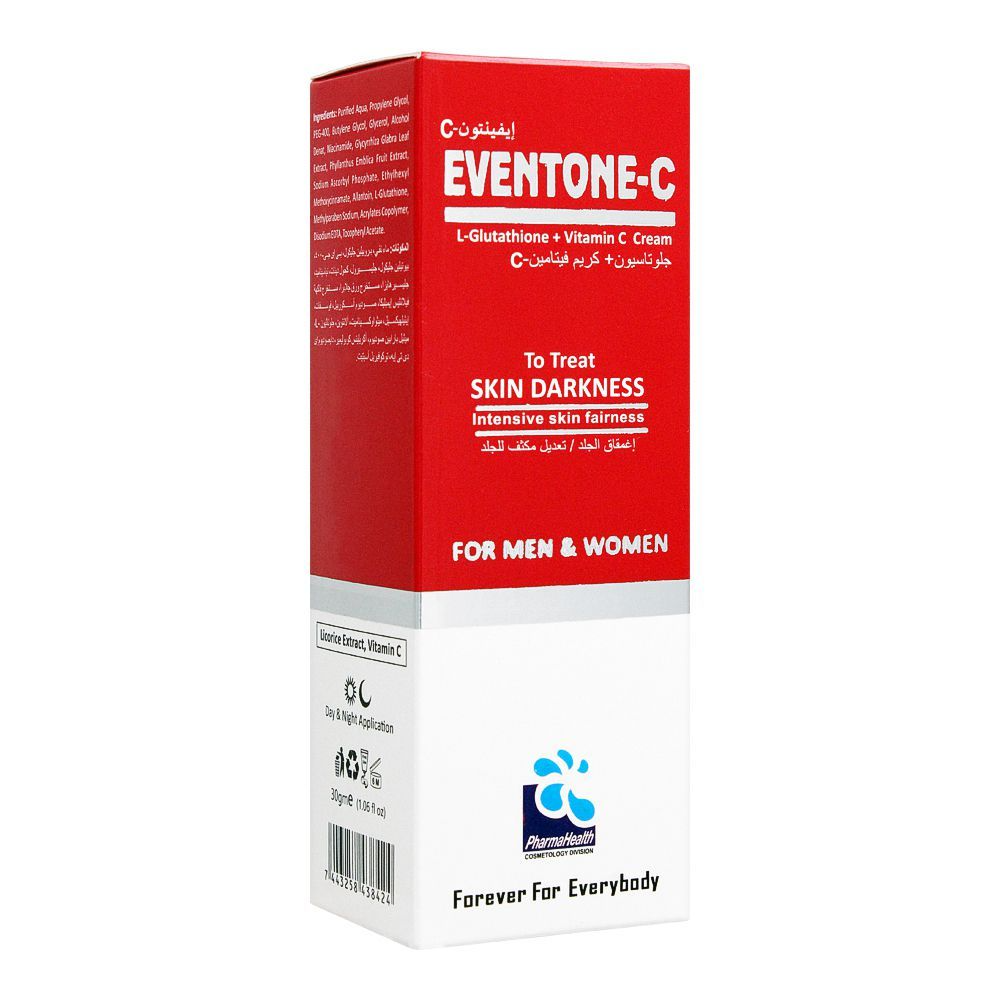 Eventone-C Cream with L-Glutathione & Vitamin C �Advanced Skin Brightening & Anti-Pigmentation Formula �20g