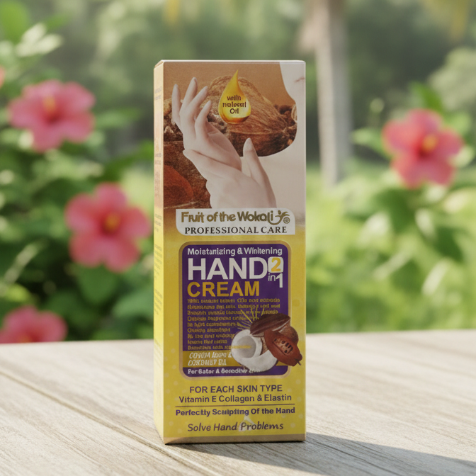Fruit of the Wokali Smooth Moisturizing Hand Cream 130 ML �With Cocoa Butter & Coconut Oil for Soft Hands