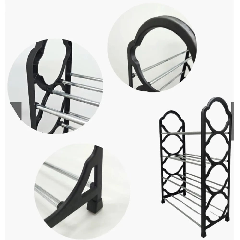 4 Layer Multipurpose Metal Shelf Rack ??? | Space Saving Storage Organizer for Kitchen, Living & Study Room ?