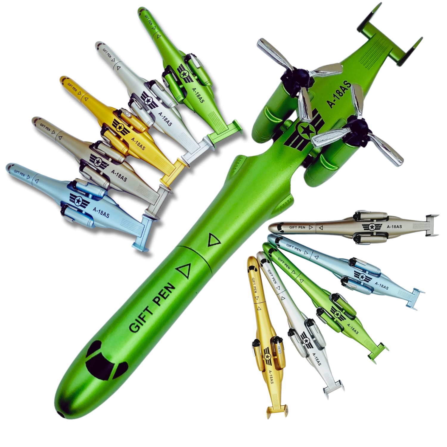 Airplane Design Metal Ballpoint Pen �Creative Aircraft Shape Gift Pen for Kids & Adults | 1Pc