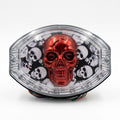 Universal 125cc Motorcycle LED Skull Tail Light �Multi-Color Fancy Rear Back Light for Bikes