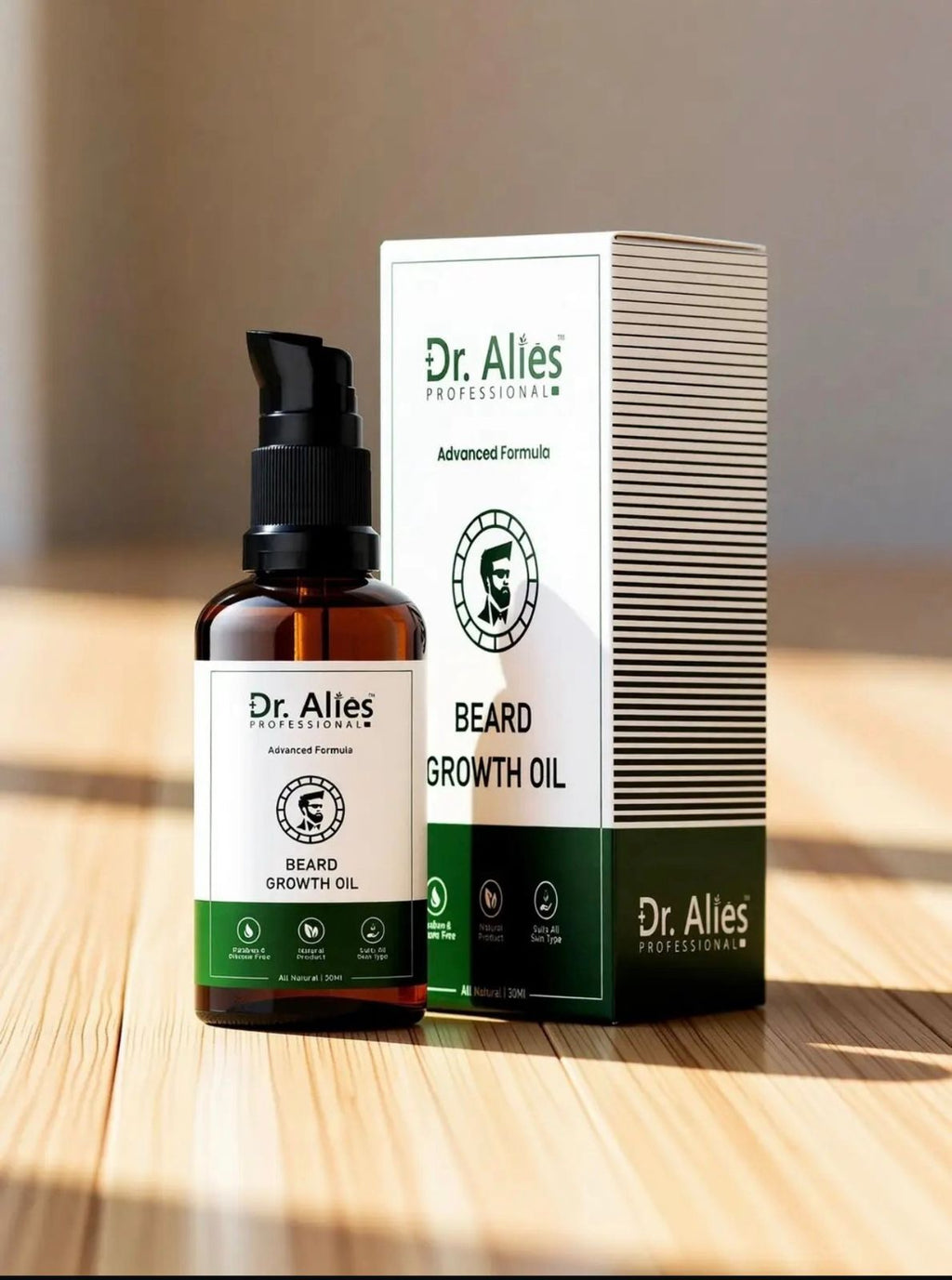 Dr Alies Professional Beard Growth Oil Natural Chemical Free Blend For Thicker Stronger Beard Growth | 30ml