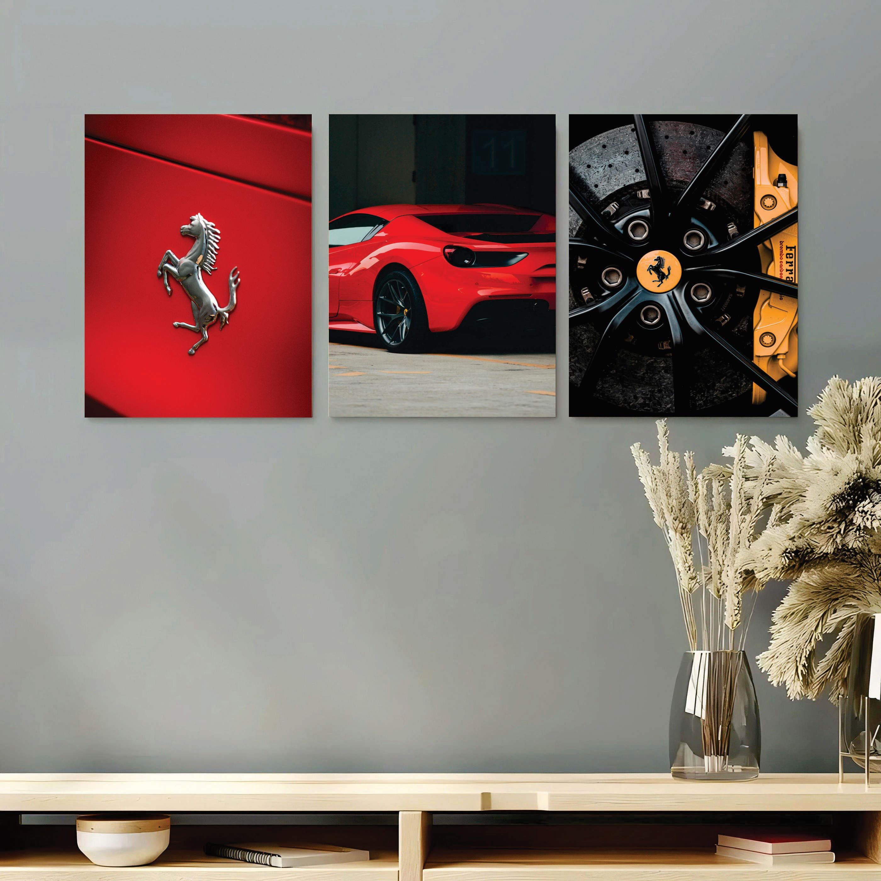 Set of 3 Premium Wall Art Photo Tiles �Modern Home Decor Sets 8x11