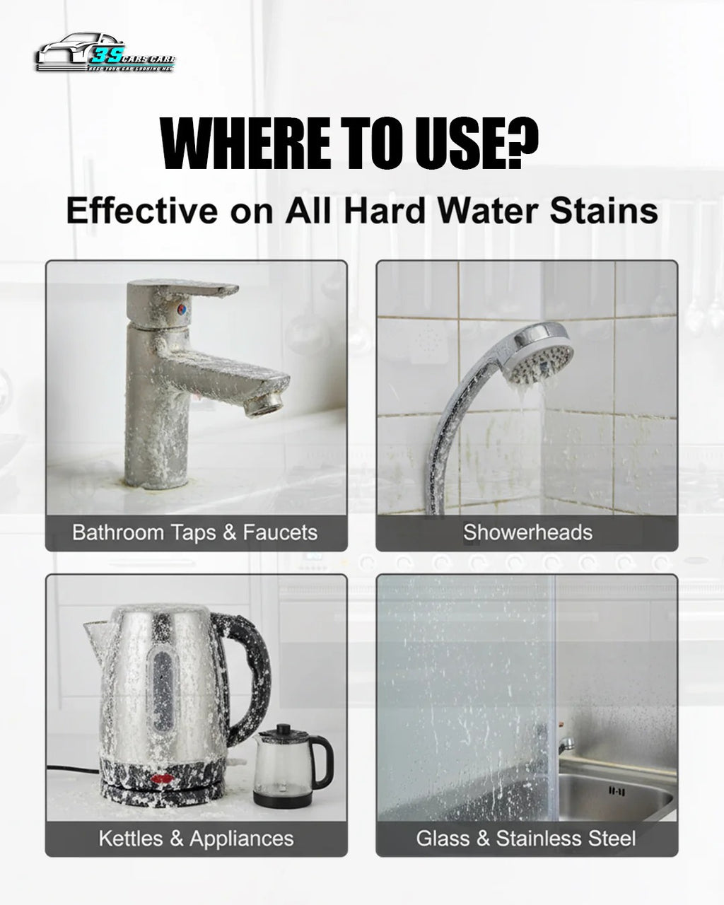 Limescale Remover �Foaming Cleaner & Hard Water Descaler | THREE GUYS - German Engineered (250)