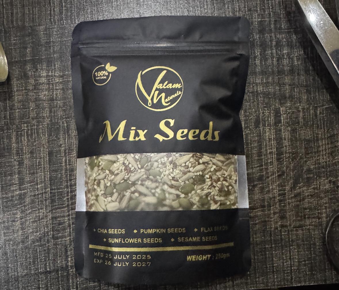 Valam Naturals Mix Seeds 250g �Healthy Blend of Pumpkin, Flax, Sunflower, Sesame & Chia Seeds