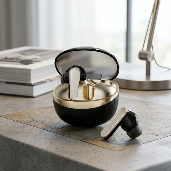 Powerlink Sonic TWS Wireless Earbuds with ANC + ENC Noise Cancellation & Wireless