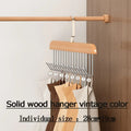 8 Hooks Multi-function Wooden Caps, Belts, Tie Hanger �Strong No Trace Storage Rack