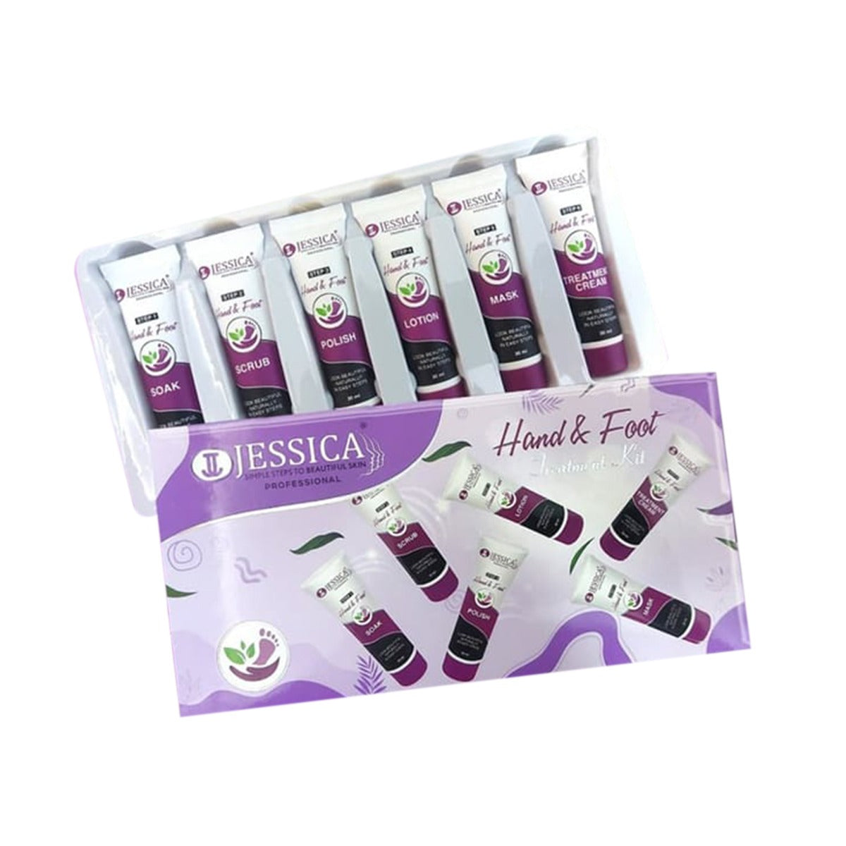 Jessica Hand & Foot Treatment Kit �30ml Each Tube | Complete 6-Step Professional Care Set