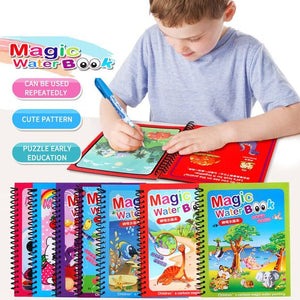 Magic Water Book Painting Drawing Coloring Board Book Doodle &amp; Magic Water Pen(random book )
