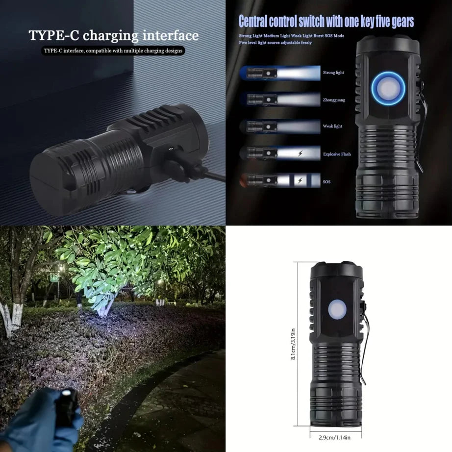 Rechargeable 3-LED Mini Flashlight