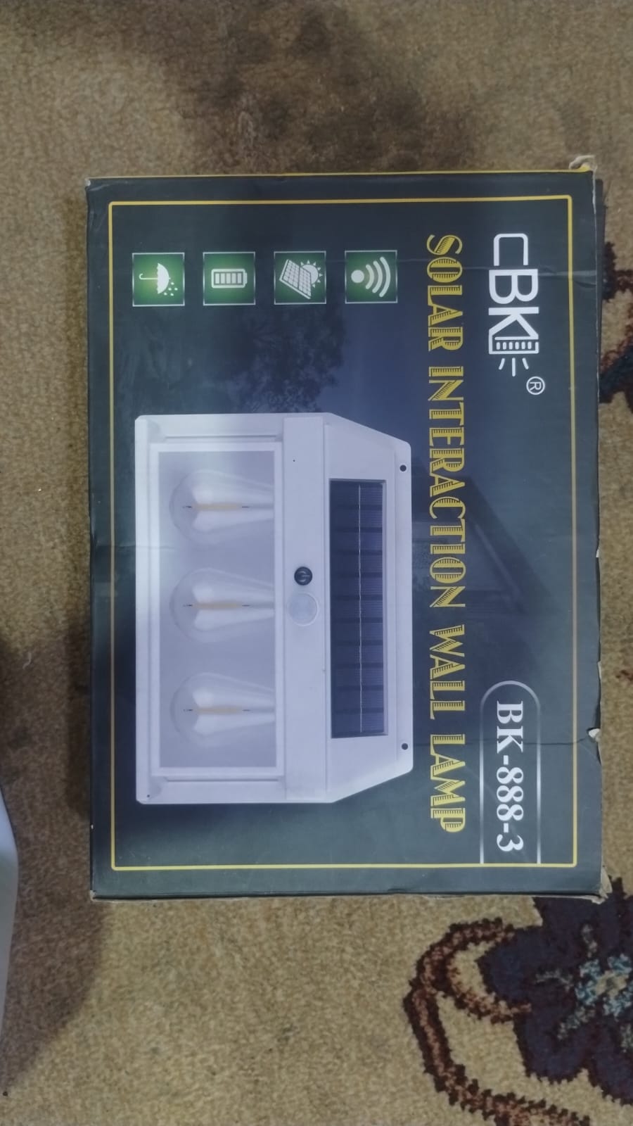 Solar Interaction Wall Lamp Outdoor Motion Sensor Light Solar Powered LED Wall Light Waterproof