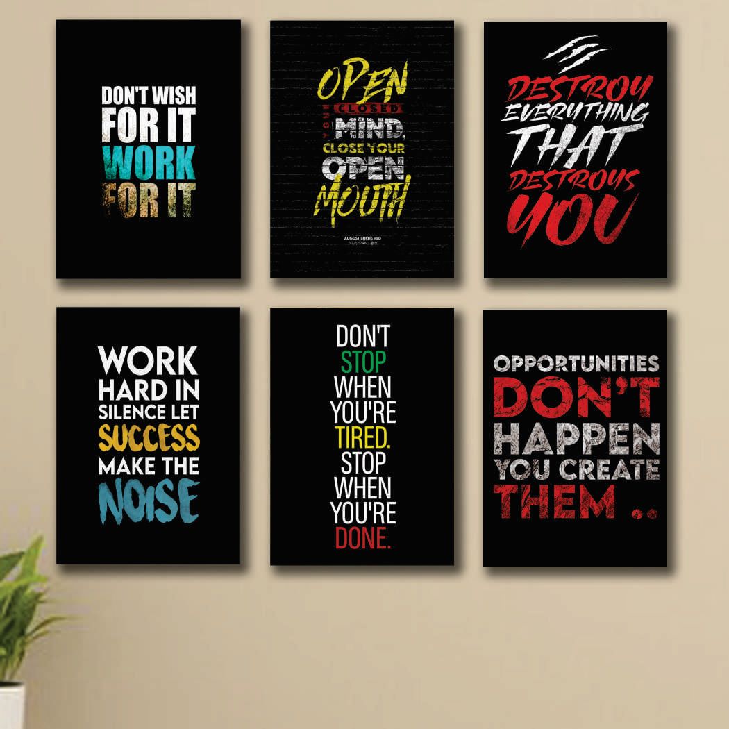 Set of 6 Premium Wall Art Photo Tiles �Modern Home Decor Sets 8x11