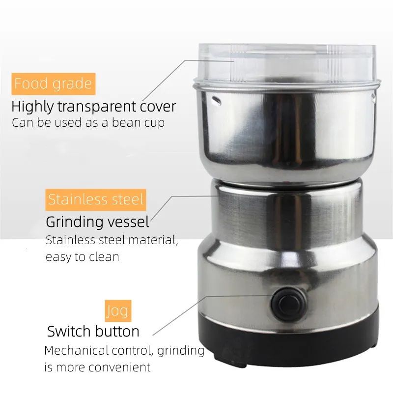 Mini Electric Grinder Stainless Steel Coffee Grinder – photo 4