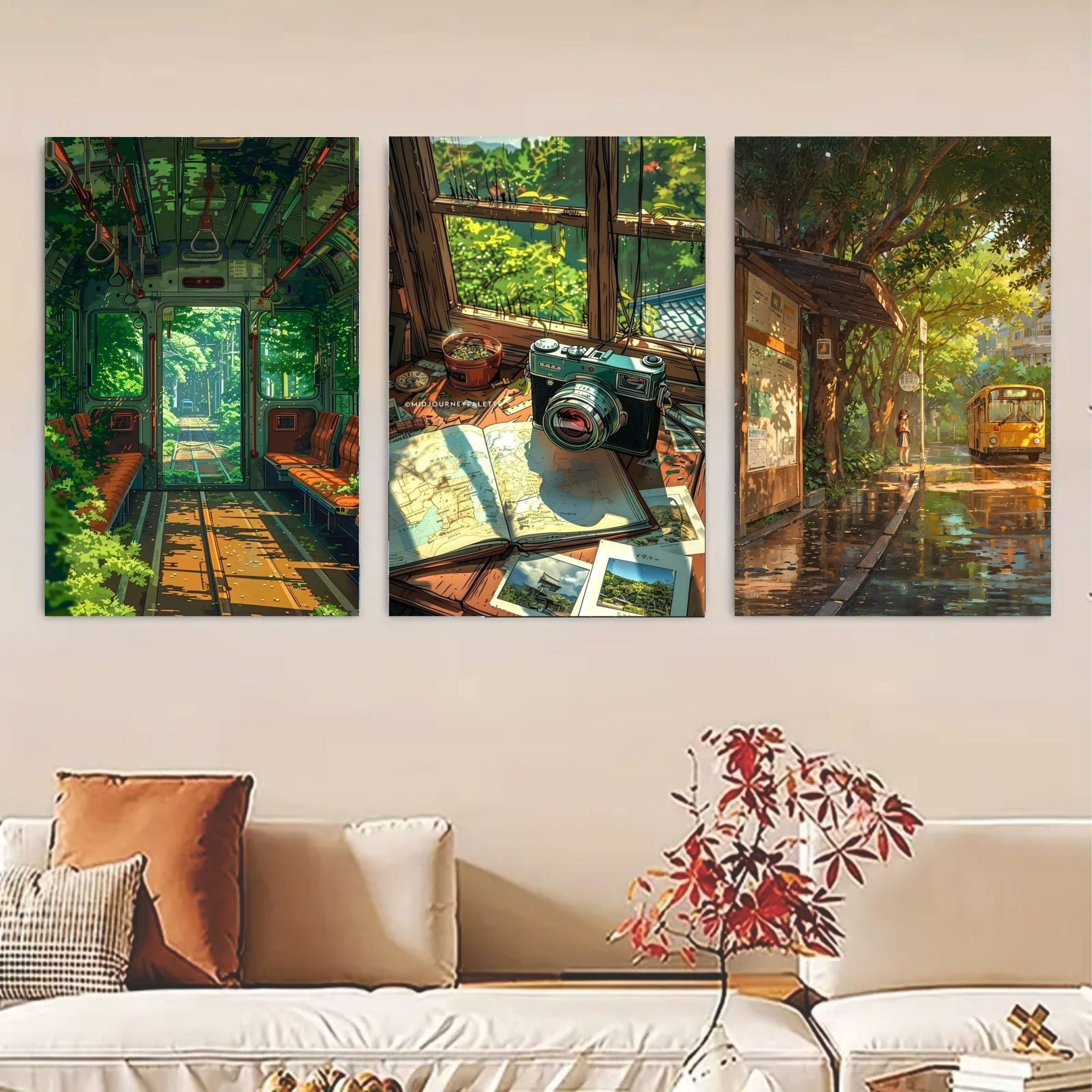 Set of 3 Premium Wall Art Photo Tiles �Modern Home Decor Sets 8x11