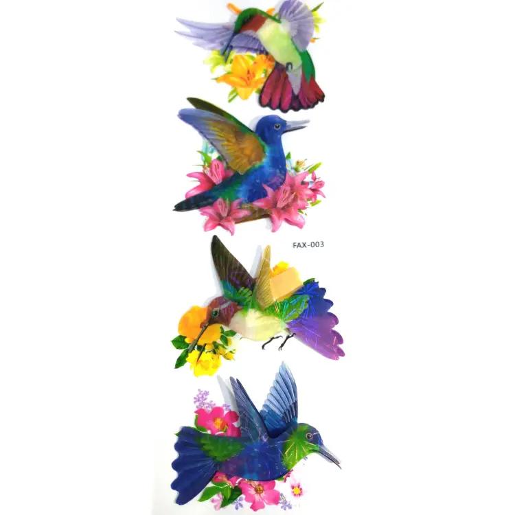 3D Art Crafts BiRdsWall Stickers  (pack of 8 pcs )