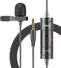 Boya BY M1 Professional Lavalier Lapel Microphone 3.5mm Clip On Mic For Android Smartphone DSLR Camera PC Audio Video Recording