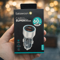 Sabawoon S134 60W Original Car Charger Adapter �PD + USB Dual Port Fast Charging for All Mobile Phones