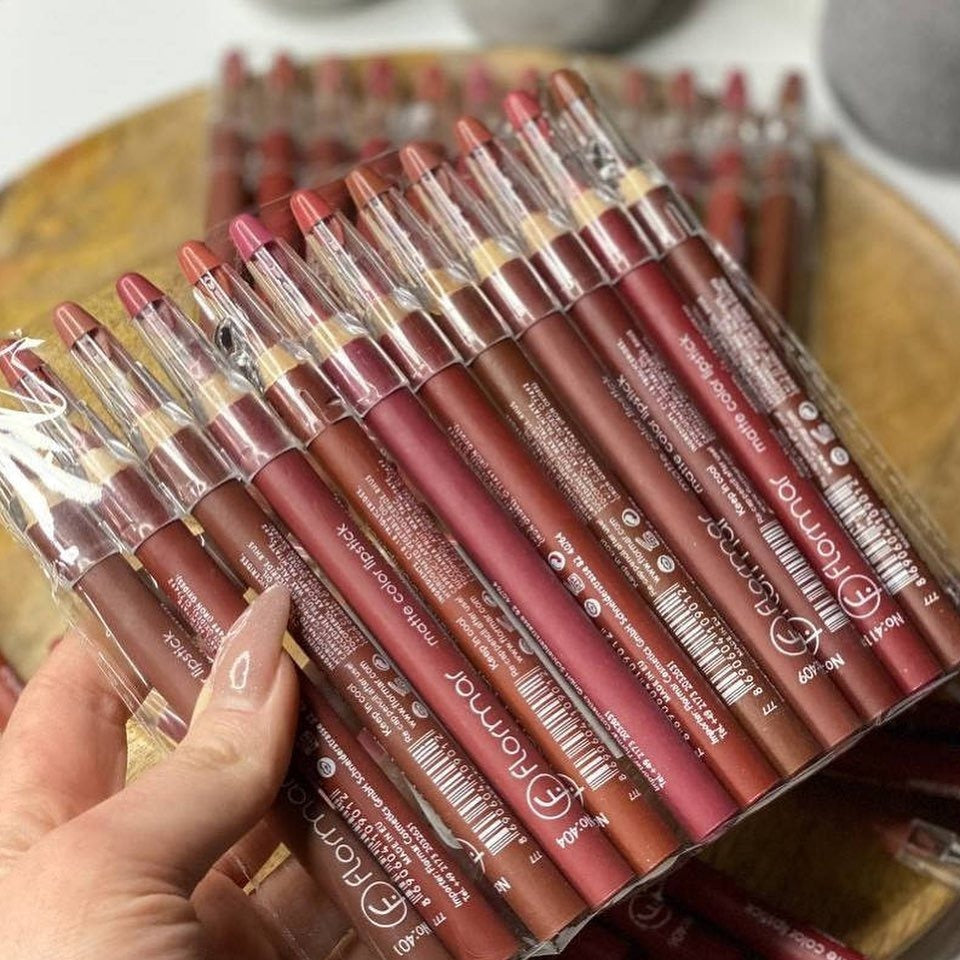 Flormar Waterproof Lip Pencil Set Of 12 �Long Lasting, High Quality Lip Liners In Assorted Shades
