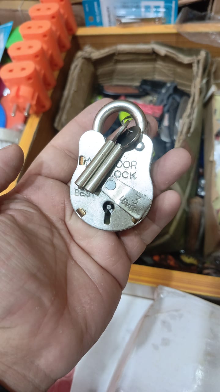 Heavy Duty Pad Lock | Desi Lock with 2 Keys | Strong Security for Doors, Cabinets & Home Safety