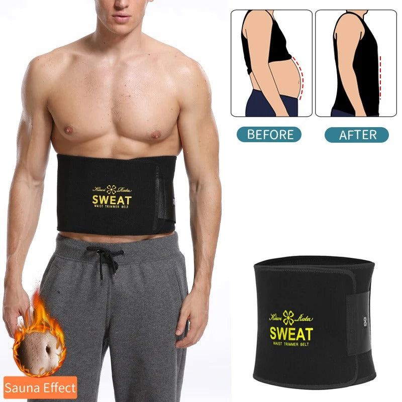 Men Waist Trainer Slimming Belt �Abdominal Sweat Body Shaper Girdle for Weight Loss Support