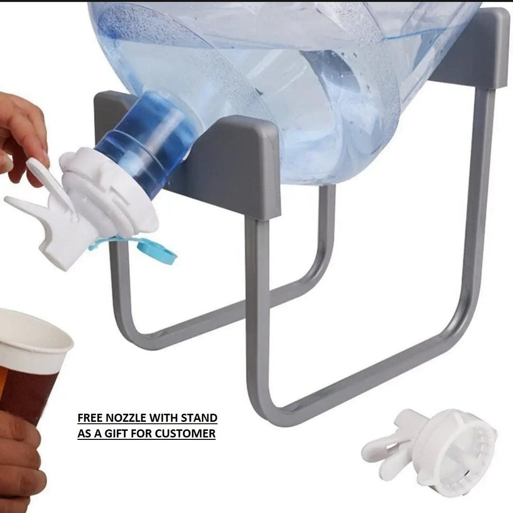 High-Quality Water Bottle Stand | Metal Rack Dispenser | Durable & Stable Holder for Home & Office | 19 Ltr bottle stand with nozzle