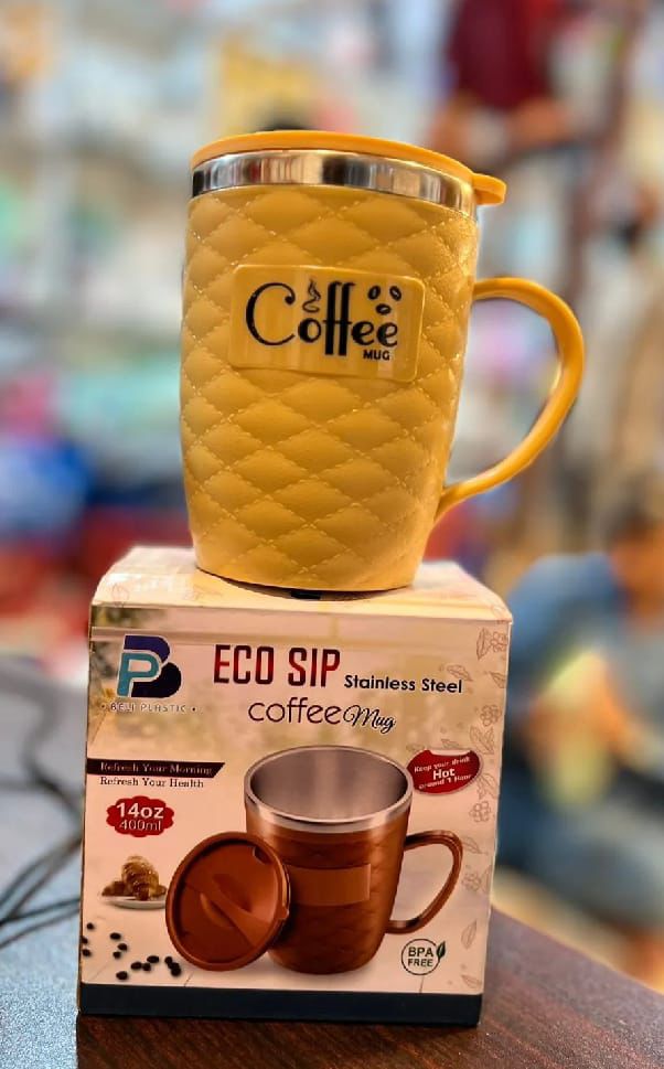 Eco Sip Stainless Steel Coffee Mug 400ml �Insulated Travel Cup BPA Free
