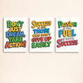Set of 3 Premium Wall Art Photo Tiles �Modern Home Decor Sets 8x11