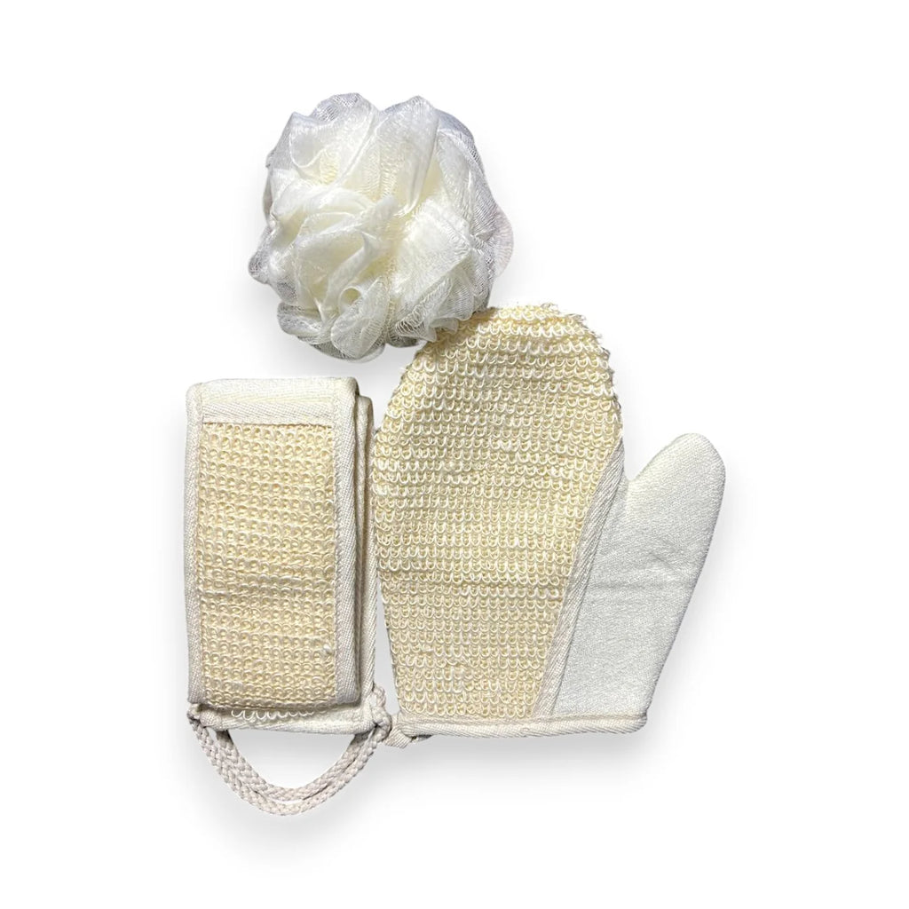 Exfoliating Bath Set: Loofah Gloves, Back Scrubber – photo 3
