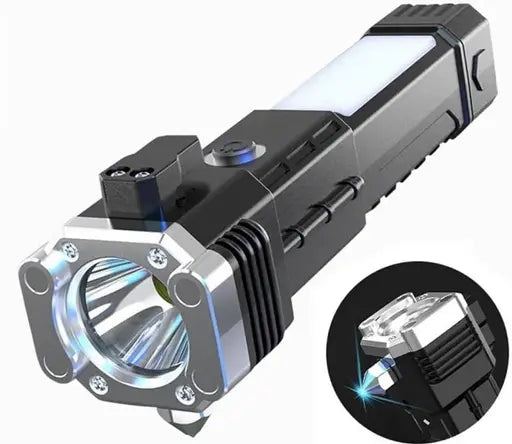 Multi-functional LED Flashlight ,torch ( Rechargeable ) with box (random Color)