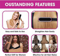 HQT-909B Electric Hair Straightening &amp; Curling Comb/Brush - Dual-Purpose Professional Hair Styler, Non-Damaging Splint, | 2 in 1 Hair Straightener | ( Random Color )