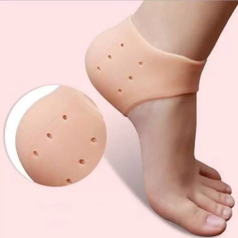 Pair of half Heel Pain Anti Crack Silicone Set - Anti Crack  For Pain Relief Unisex With Box
