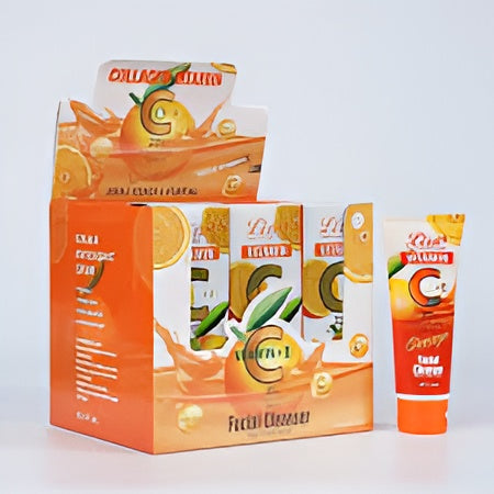 Liru Orange Facial Cleanser 120ml | Professional Care with Vitamin C+E &amp; Orange Extract for Brightening, Deep Cleansing &amp; Daily Skincare