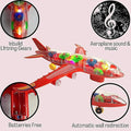 New Trending Transparent Gear Plane Toy �Light Mode, Music, Bump-and-Go Action, 45?46 cm, Battery Operated, for Kids Ages 3 and Up