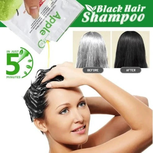Apple Hair Color 500 ml Ammonia-Free Black Hair Color Cream �Natural-Looking Coverage with Nourishing Formula - Black