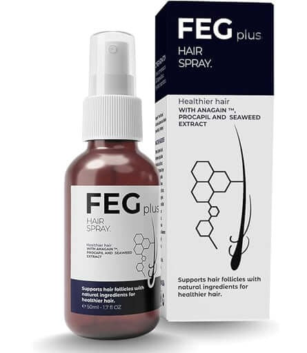 FEG PLUS Beard & Hair Growth Serum Spray Powered by Nature for Visible Results | Best Quality Hair Growth Spray - Hair Serum - 60ml