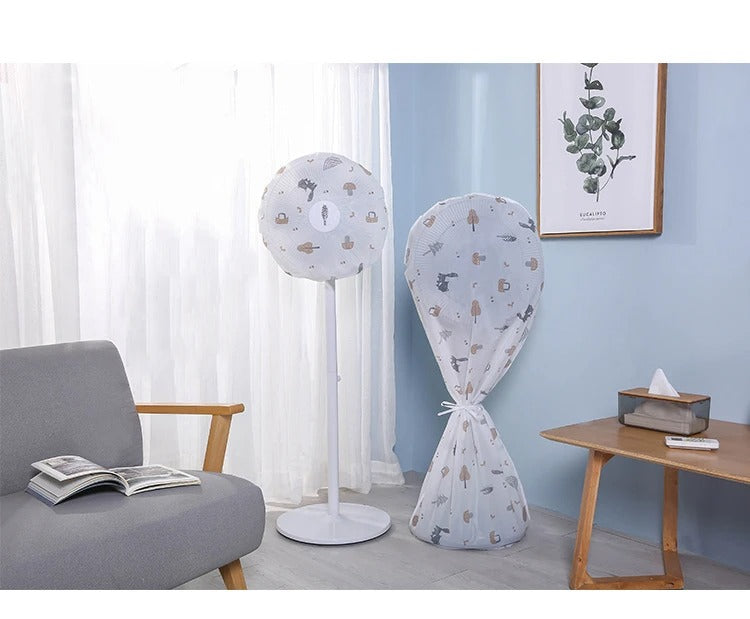 Decorative Fan Cover with Colorful Pattern Design �Dust Protection &amp; Stylish Room Accent
