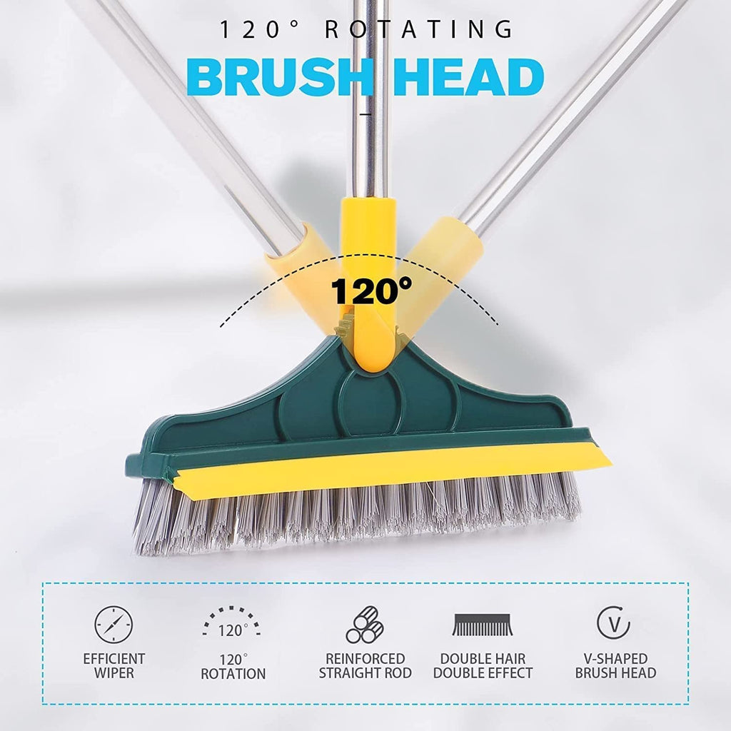 2 In 1 Floor Cleaning Brush Bathroom Tile Windows Floor Cleaning Brush With 120? Rotatable Head �Multipurpose Bathroom Floor Cleaning Brush �Floor Brush Scrubber | Floor Cleaning Brush