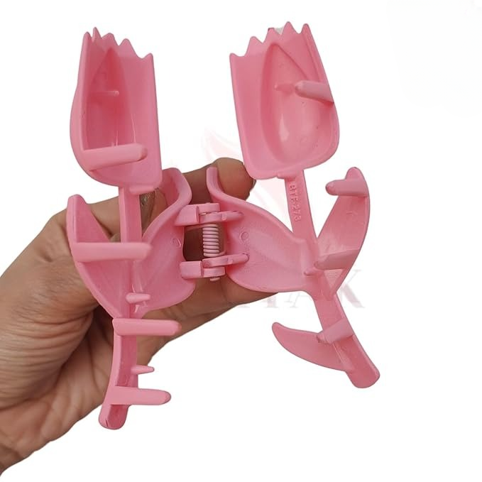 Rose Flower Hair Clips �Stylish Matte Finish Rose-Shaped Claw Clips for Women &amp; Girls (Assorted Colors, Set of 6)