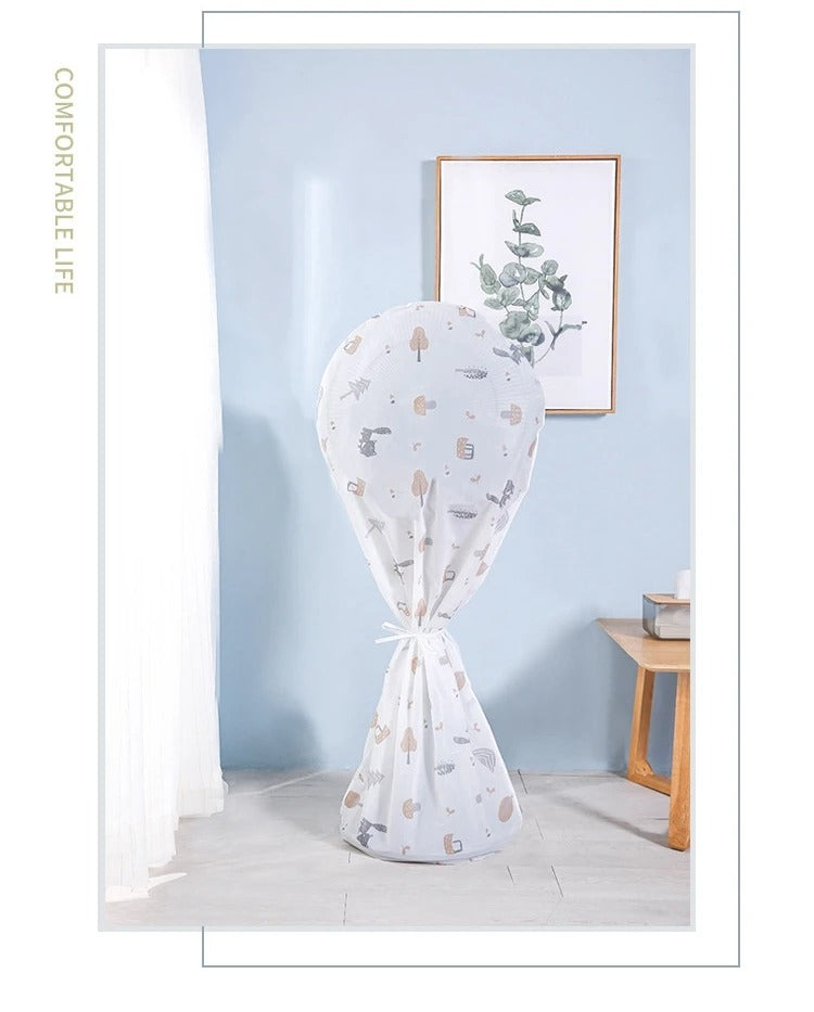 Decorative Fan Cover with Colorful Pattern Design �Dust Protection &amp; Stylish Room Accent