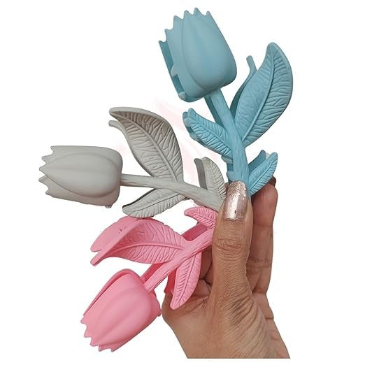 Rose Flower Hair Clips �Stylish Matte Finish Rose-Shaped Claw Clips for Women &amp; Girls (Assorted Colors, Set of 6)