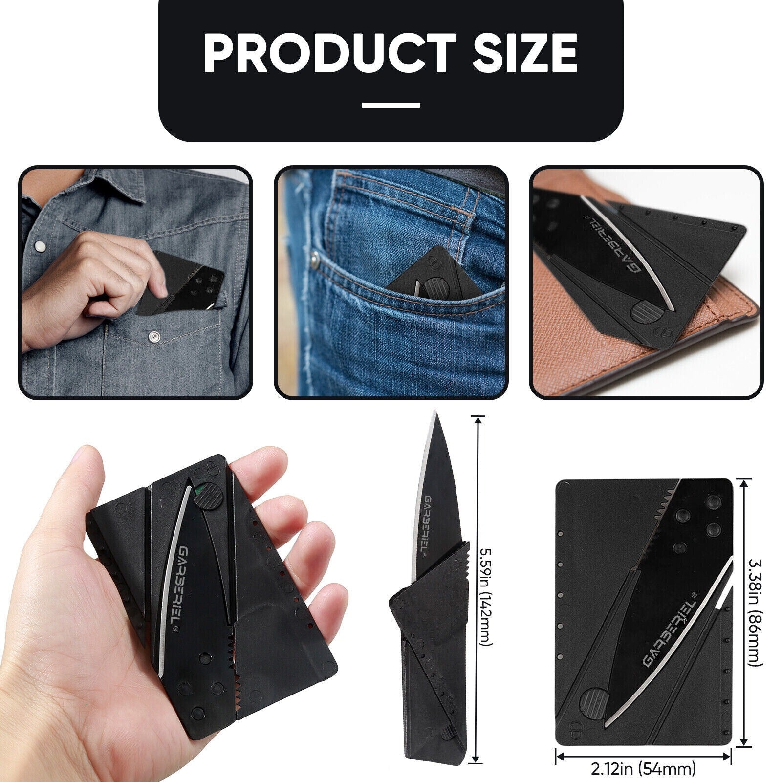 CardSharp Folding Credit Card Knife by Iain Sinclair �Ultra Slim, Lightweight, Surgical Steel Blade, Pocket-Sized, Wallet-Friendly Safety Knife for Everyday Carry | Credit Card Shape Knife |
