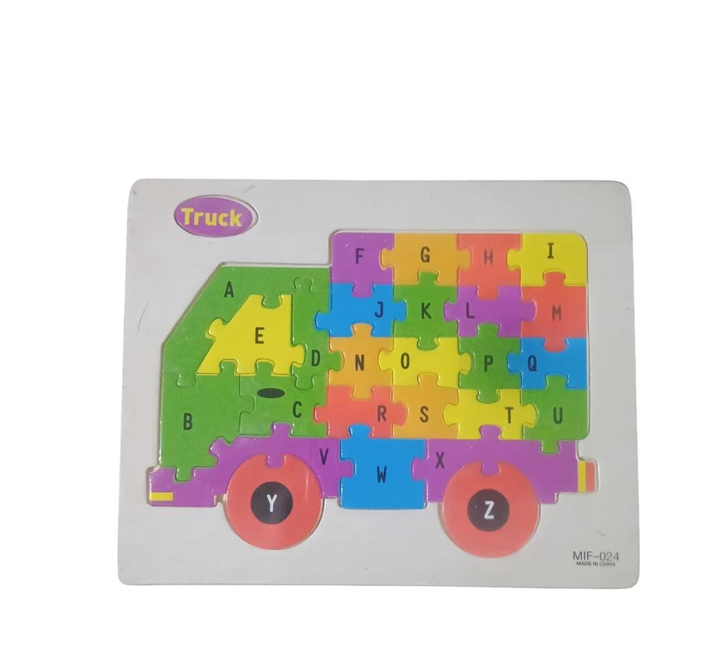 Wooden Alphabet Puzzle Board �Premium A-Z English Letters Learning Toy for Kids, Early Literacy, Cognitive Development, and Creative Play