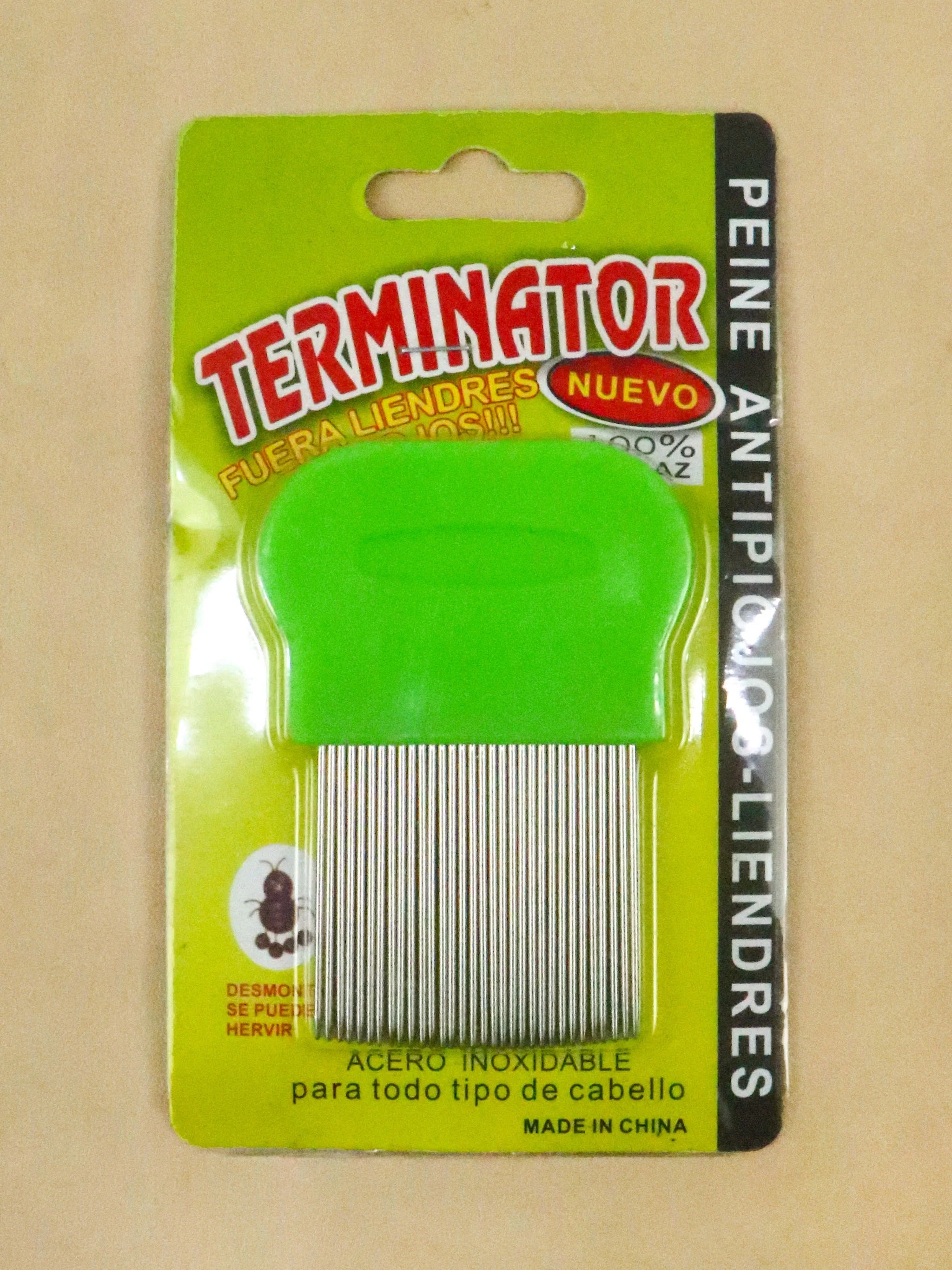 Multicolor Anti-Lice Hair Comb with Stainless Steel Micro-Grooved Teeth �Safe and Effective Lice and Nit Removal Comb | Reusable and Suitable for All Hair Types | Compact Size 9cm x 4cm (Random Color)