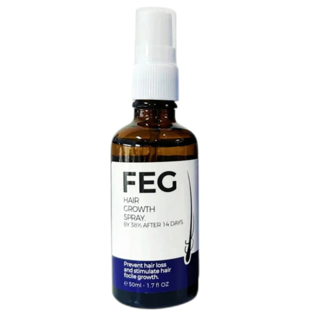 FEG PLUS Beard & Hair Growth Serum Spray Powered by Nature for Visible Results | Best Quality Hair Growth Spray - Hair Serum - 60ml