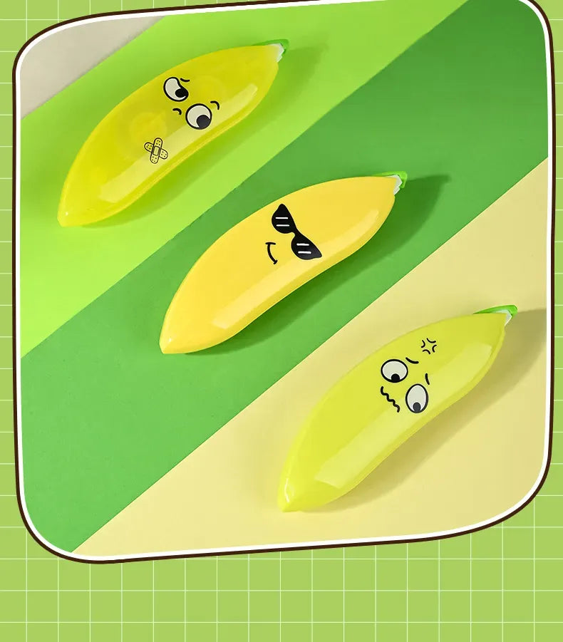 Banana Shaped Correction Tape �Fun &amp; Portable Eraser Tool for Paper, Labels, and More �14cm